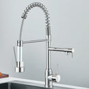 Pull Down Spring Kitchen Faucet Single Lever Hot Cold Mixer Water For Kitchen Sink Dual Spout Nozzle Faucets Crane