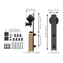 SucceBuy 8/10FT Sliding Barn Door Hardware Kit 330LBS Heavy Duty Barn Door Track Kit for Double Doors W/ Smooth & Silent Pulley