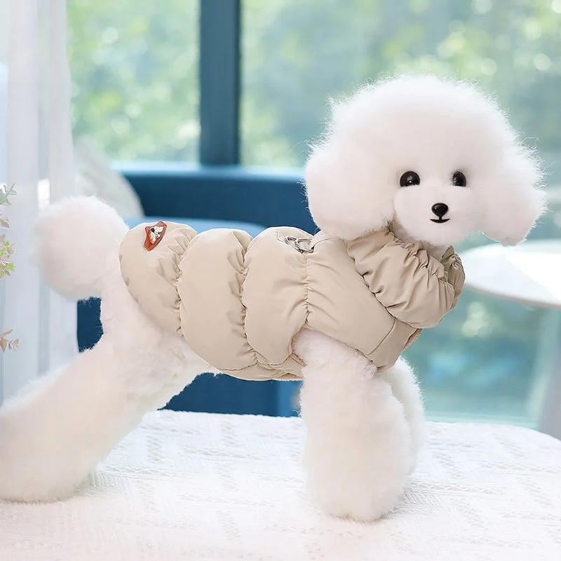 Soft Warm Dog Clothes Winter Padded Puppy Cat Coat Jacket For Small Medium Dogs Chihuahua French Bulldog Poodle Vest Pet Outfit