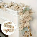 Artificial Maple Leaves Garland Pumpkin Fake Plants Autumn Fall Home Decoration Thanksgiving Halloween Christmas Wedding Decor