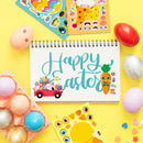 8/16Sheets DIY Make a Face Easter Egg Puzzle Stickers Party Decoration Decals Kids Educational Jigsaw Toy Children Funny Games