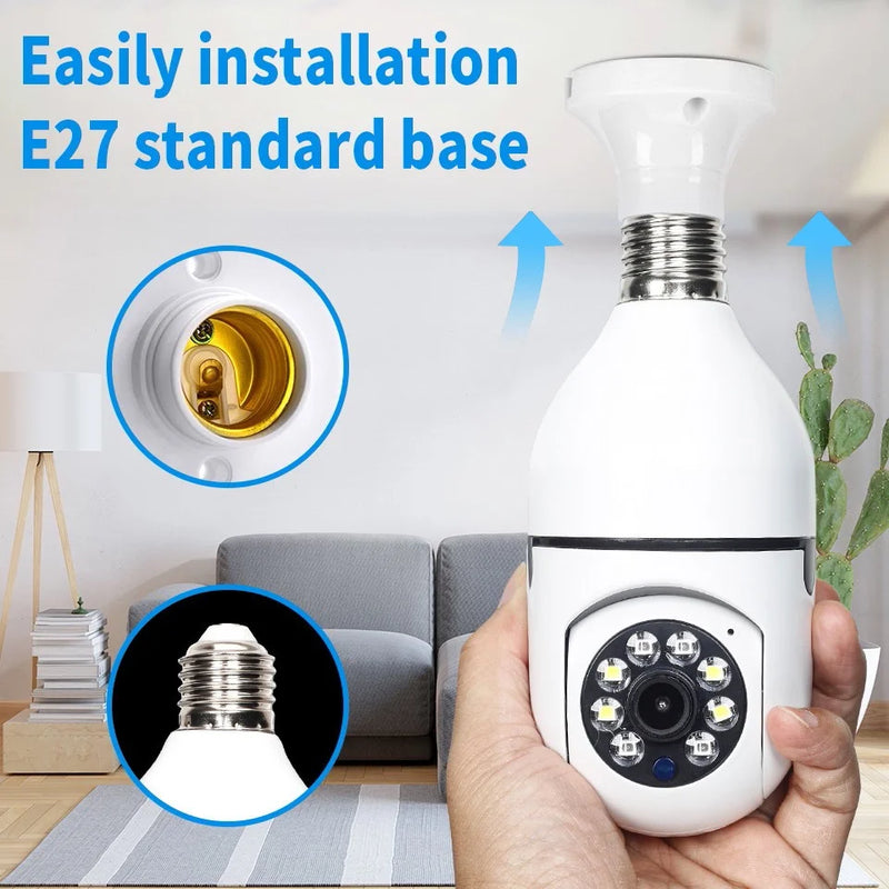 New WiFi 1080P Surveillance IP Camera E27 Bulb Google Auto Tracking Night Vision Full Color Video Security Baby Monitor Indoor