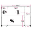 SH 2.4X3M Heavy Duty Background Stand Frame  Heavy Outdoor Heavy Wall Stable Photography Studio Background Party Wedding