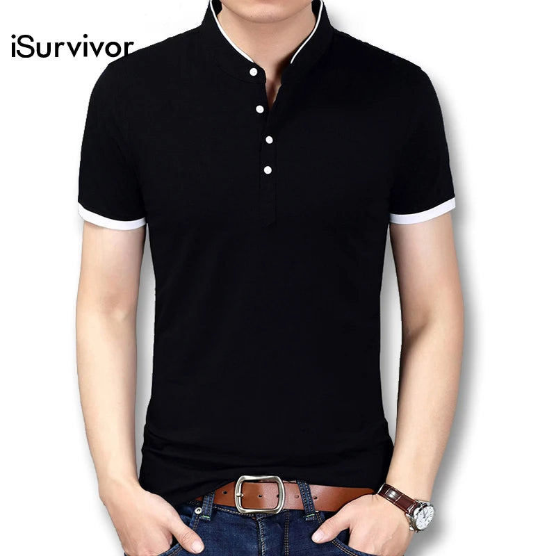 iSurvivor 2022 Men Summer Short Sleeved Smart Casual T Shirts Tees Tops Camiseta Masculina Male Fashion Slim Fitted T Shirts Men