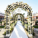 Large White Wedding Arch Stand 3 Layer Balloon Garden Backdrop Metal Rack Arch Frame Pergola Stand