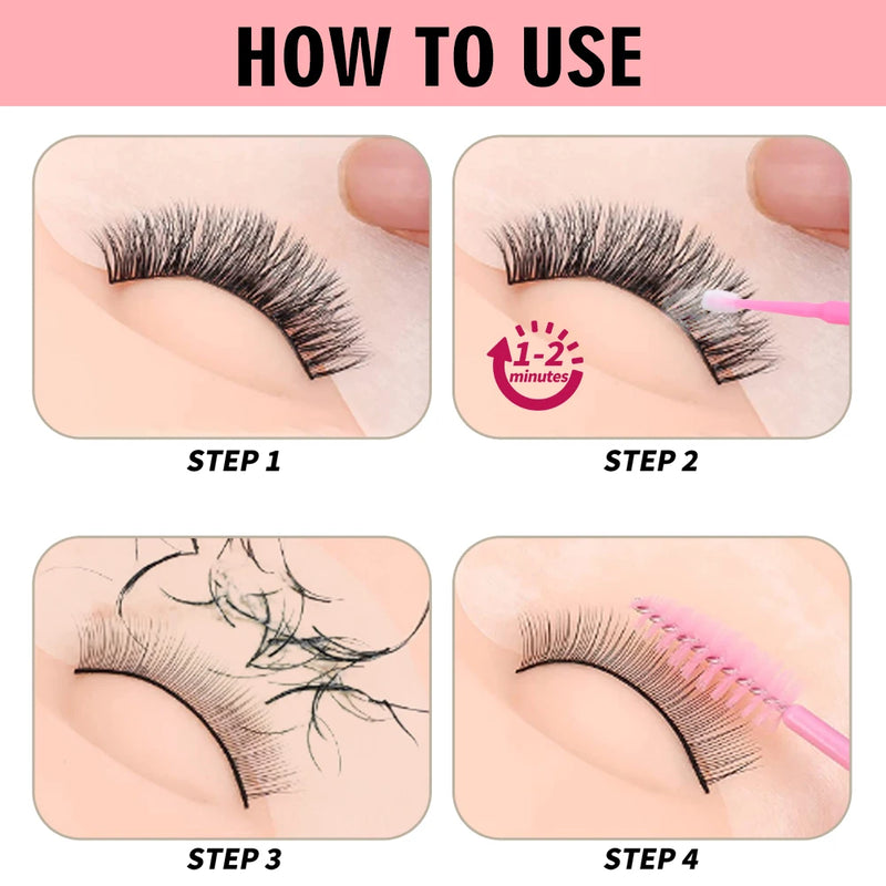 10PCS Eyelash Glue Remover 5g Lashes Glue Remover Eyelash Extension Glue Remover No Irritating Quick Unloading Adhesive Makeup