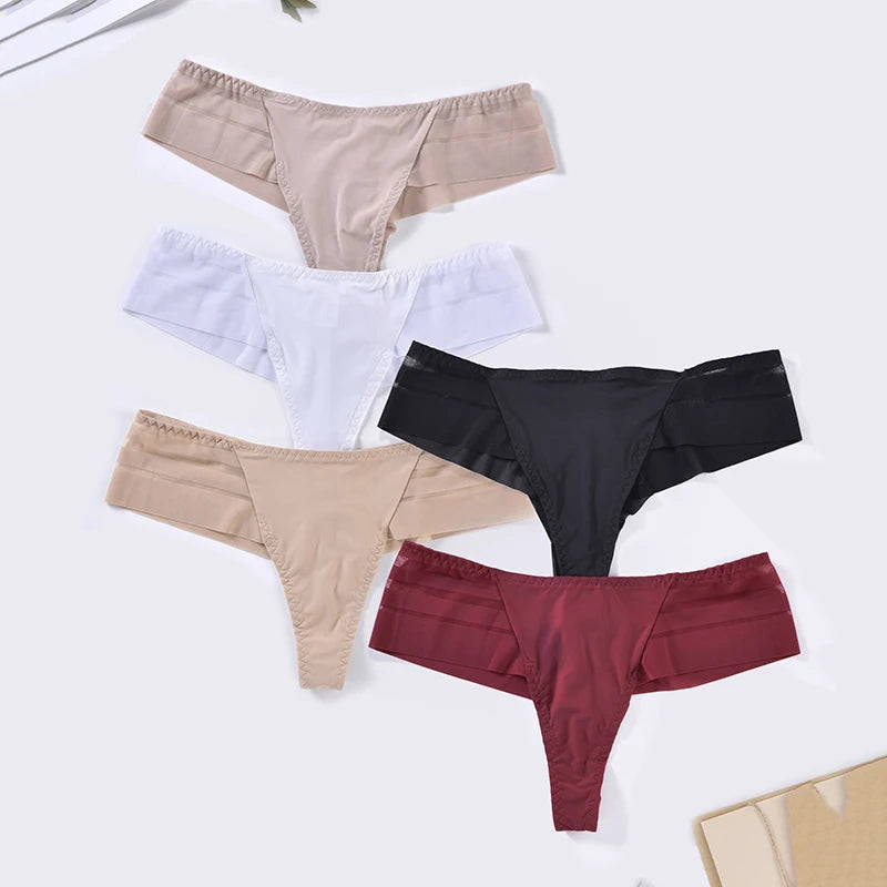 S-XL Women's Panties Solid Color Underpants Comfortable G-String Sexy Briefs Women Underwear Low-Rise Intimates Lingerie Tangas