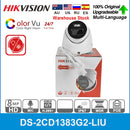 Hikvision 8MP IP Camera DS-2CD1383G2-LIU POE Built-in Mic 4K Smart Hybrid Light Dual-Light ColorVu IR Turret Network Camera