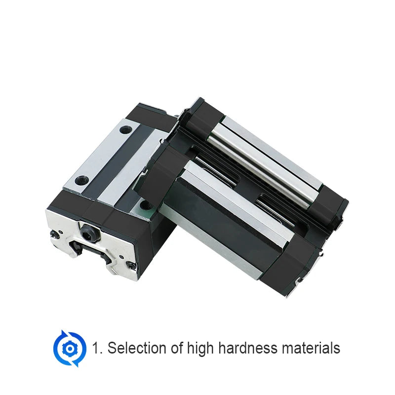 HLTNC 4Pcs HGH15CA HGW15CC Slider Block HGH15 CA HGW15 HGW15 CC Flange Steel Cage Carriages Fit HGR15 Linear Guide Rail For CNC