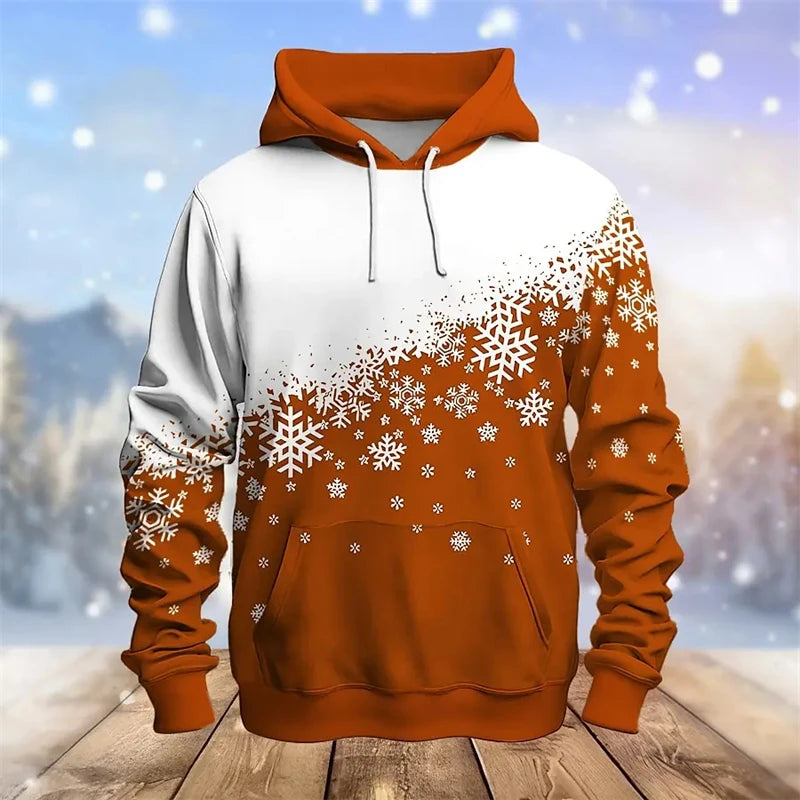 Xmas Snowman 3D Printed Hoodies For Men Clothes Fashion Merry Christmas Elk Women Pullovers Casual Winter Sweatshirts Y2k Tops