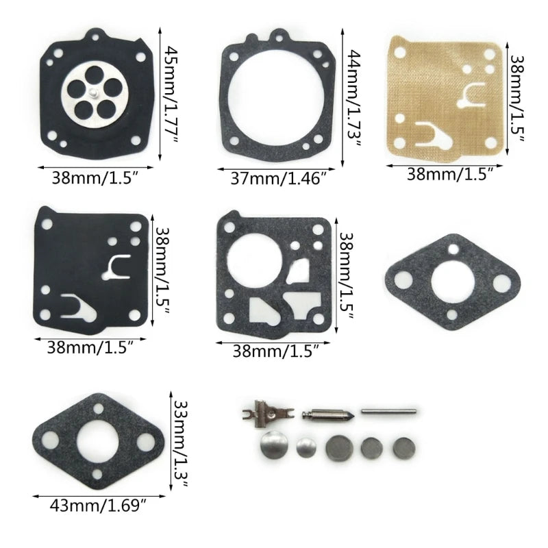 10Sets/1Set Carburetor Rebuild Kit Diaphragm Gasket Repair Carb Kit Fit for RK-17 HS RK-23 HS Chainsaw