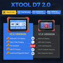 XTOOL D7 All System Car Diagnostic Tools Bidirectional Scanner ECU Coding Automotive Scanner 38+ Services Add FCA Functions