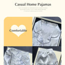 2 Pieces Print Sleepwear Faux Silk Satin Nightwear Pyjamas Fashion Casual Pajama Women Shorts Pajamas Set Ink Painting Outfits