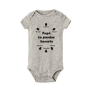Papa Tu Es Le Meilleur Baby Bodysuit Cute Summer Baby Romper Body Boys Girls Clothes Outfits Baby Wear Father's Day Gift
