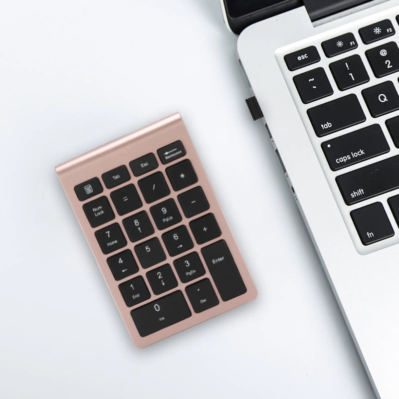 22Keys Numeric Keyboard 2.4G Wireless Mini Portable Ergonomic Design Digital Keyboard Numpad with USB Receiver for Office Laptop
