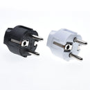 EU AC Power Adapter Socket 16A 250V Connector Cable Electrical Plug White Black korean Male Converter Adaptor Detachable Plug