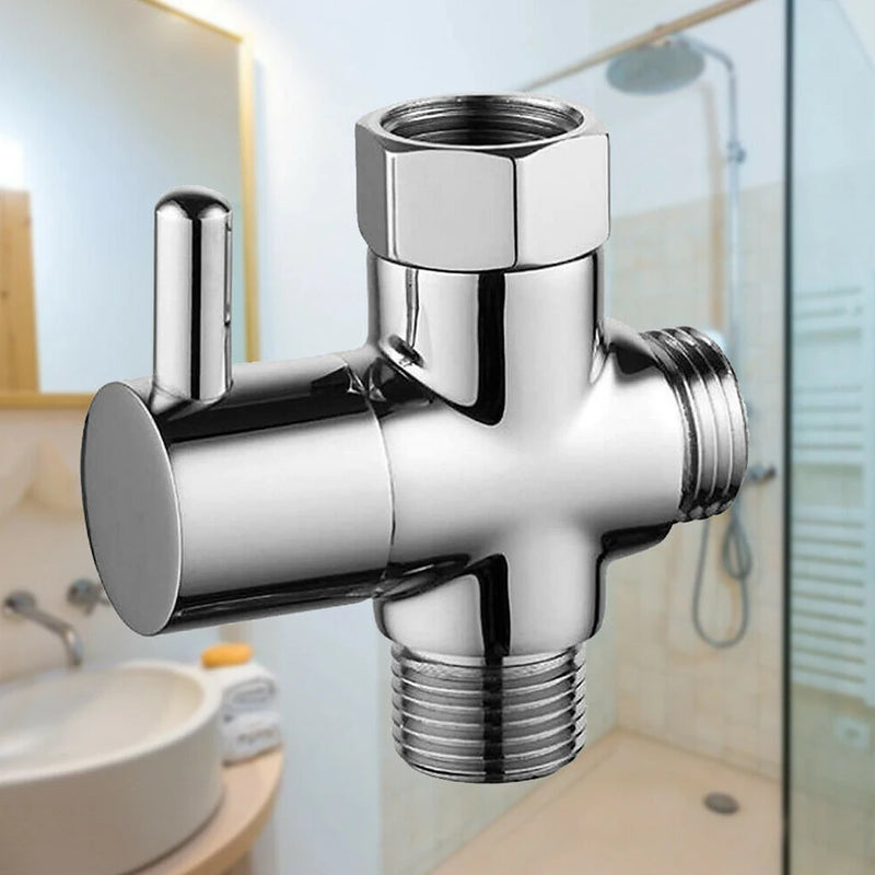 3 Way Diverter Valve 0.6-1.5mpa Kitchen 1pcs Mixer Tap 4-points Shower Head Angle Valve T-Adapter G1/2in Brass