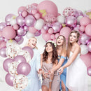 60/136pcs Pink Balloon Arch Party Set Confetti Ballon Butterfly Birthday Decorations Balloon Wedding Supplies Baby Shower Globos