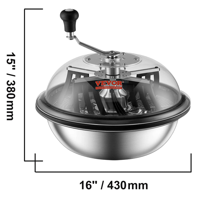 SucceBuy Leaf Bowl Trimmer 16"19"24" Trimmer Bowl Manual Bud Trimmer with Stainless-Steel Blades for Twisted Spin Cut Clear Dome