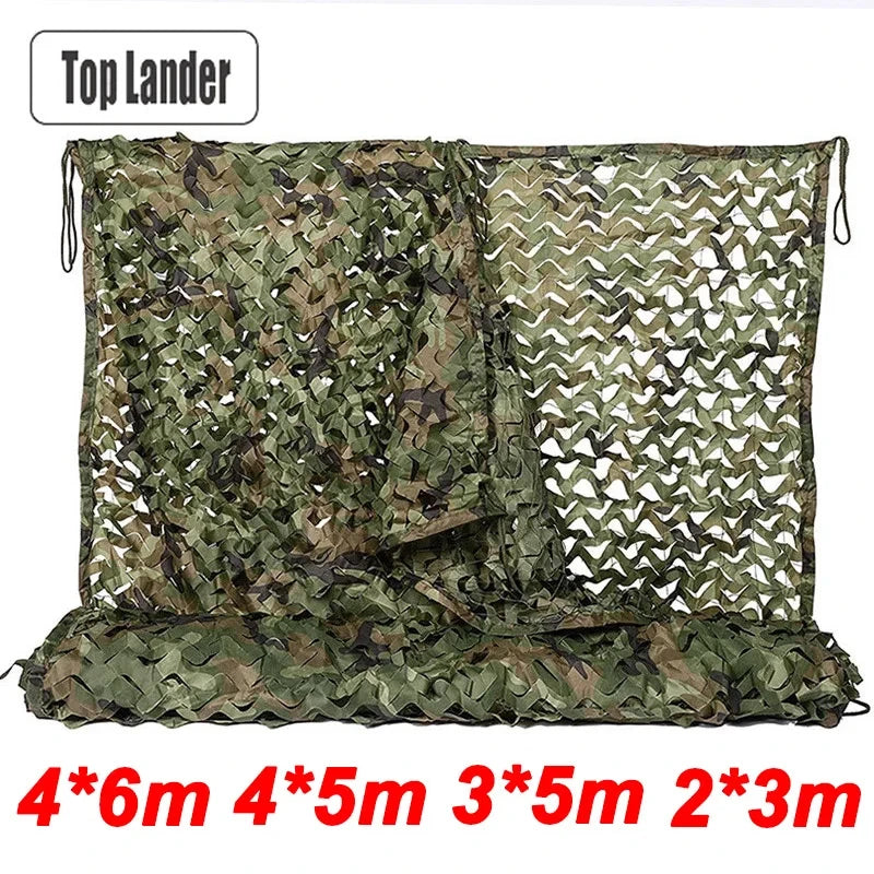 4x5m 2x3m Camouflage Net Camo Netting Army Nets Shade Mesh Hunting Garden Car Outdoor Camping Sun Shelter Tent