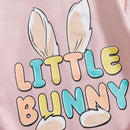 Adorable Toddler Easter Bunny Romper Set with Matching Headband - Cute Short Sleeve Letter Print Jumpsuit for Baby Girl