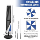 Waterproof Umbrella Cover UV Resistant Dustproof Durable Patio Outdoor Protective Canopy Garden Parasol Covers with Zipper Pole