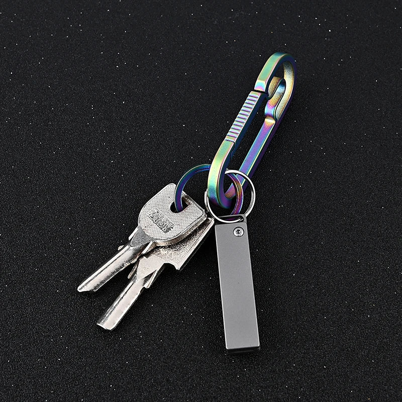 Titanium Alloy Mini Folding Knife High Hardness D2 Steel Sharp Knife With Keychain Pendant Disassembly Express Open Box EDC Tool