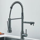 Pull Down Spring Kitchen Faucet Single Lever Hot Cold Mixer Water For Kitchen Sink Dual Spout Nozzle Faucets Crane