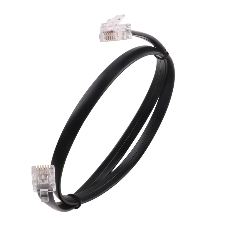 RJ11 RJ12 6P6C Data Straight Cable , Male to Male Modular Data Cord Wiring Pinout Telephone Handset Voice Extension Cable