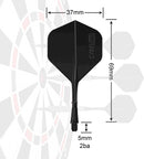 CyeeLife Dart Flights Shafts 6 PCS Integrated Dart Flights and Shafts 2BA Screw in-one Dart Accessorie Set Durable Anti-Fall