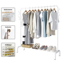 154*43*105cm Clothes Rack Shoes Rack Home Clothes Storage Rack Single Hanging Portable Bedroom Freestanding Clothing Rack