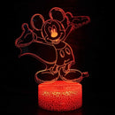 Disney Mickey Minnie Mouse 3D LED Lamp Anime Figures Night Light Table Lamps USB Sleep Neon Lights Home Decor Kids Birthday Gift