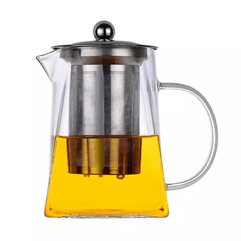 Teapot Glass Household Teapot Stainless Steel Filter Tea Divider Tool Kungfu Tea Set Tianyuan Place Teapot High Borosilicate