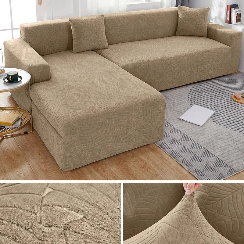 Thicken Waterproof Jacquard Sofa Cover for Living Room Thick Sofa Cover 1/2/3/4 Seater L-Shaped Corner Sofa Cover