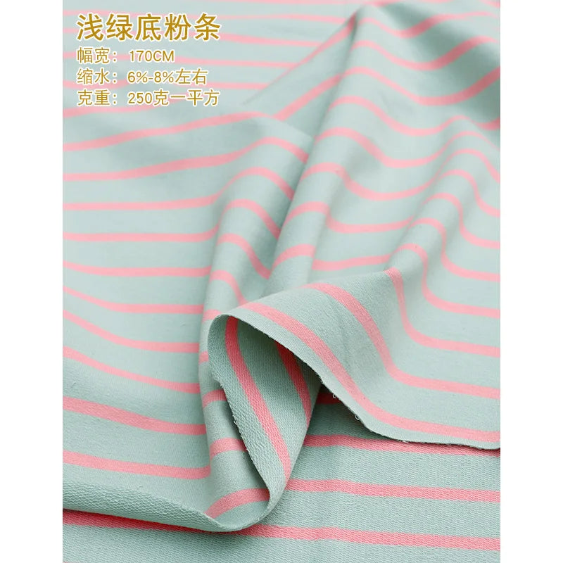 170x 50cm 95% cotton yarn dyed stripe fabric spring and autumn clothes between cloth high elastic deformation