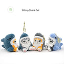 new Soft Cute Sitting position shark cat fragrance keychain pendant Playing Doll Couple soft fashione  Bookbag Hanging Doll
