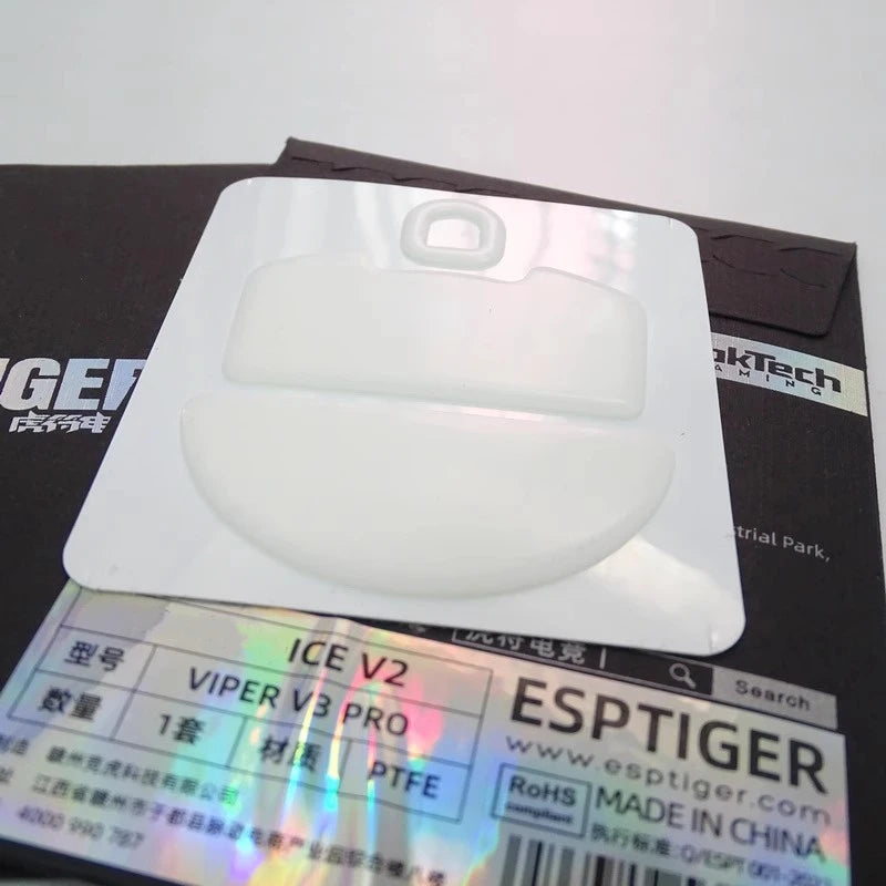 1 Pack Original Esports Tiger ICE V2 Mouse Skates For Razer Viper V3 PRO White Arc PTFE Mice Feet Glides