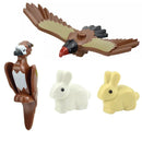 Figures Animal Building Block MOC City Goat Sheep Eagle Owl Panda Parrot Seagull Penguin Zoo Fram Accessories Bricks Toy Gift
