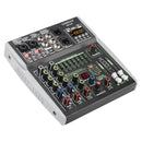 4/6 Channel Mixing Console 48V 99 DSP Effect Bluetooth Lomeho Audio DJ Mixer USB PC Play Record Podcast Sound Table AM-AX4
