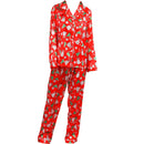 Two piece sets women's sleepwear autumn and winter long sleeved pants Christmas patterned printed home clothes sleepwear set