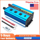4000W Pure Sine Wave Inverter DC 12v/24v To AC 110v 60HZ Voltage Converter Car Solar Power Inverter