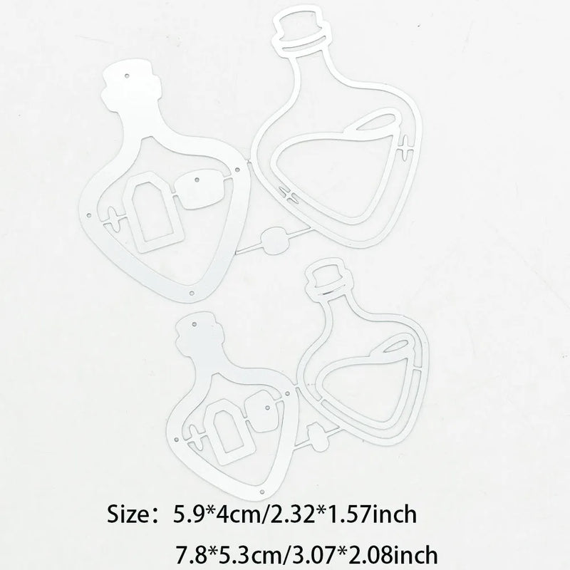 KSCRAFT  Halloween Potion Bottle Shakers Cutting Dies Stencils for DIY Scrapbooking Decorative Embossing DIY Paper Cards