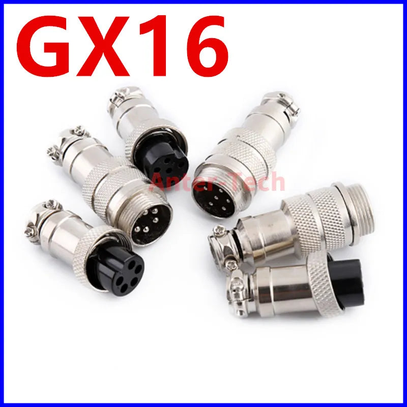 1 Set GX16 Butt TYPE Wire Connector 2/3/4/5/6/7/8/9/10 Pin soldering Male&Female Socket Plug Aviation Docking Connectors DIY GO