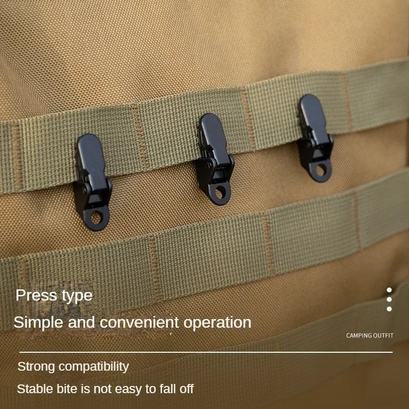 10Pcs Windproof Clamp Set Survival Grommet Tent Clips Buckle Awning Tarp Fixed Outdoor Camping Tent Accessories Plastic Hook