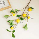 Simulation Fresh Lemon Fruit Artificial Flower Lemon Branch European Style Natural Green Plants Hotels Restaurant Decoration
