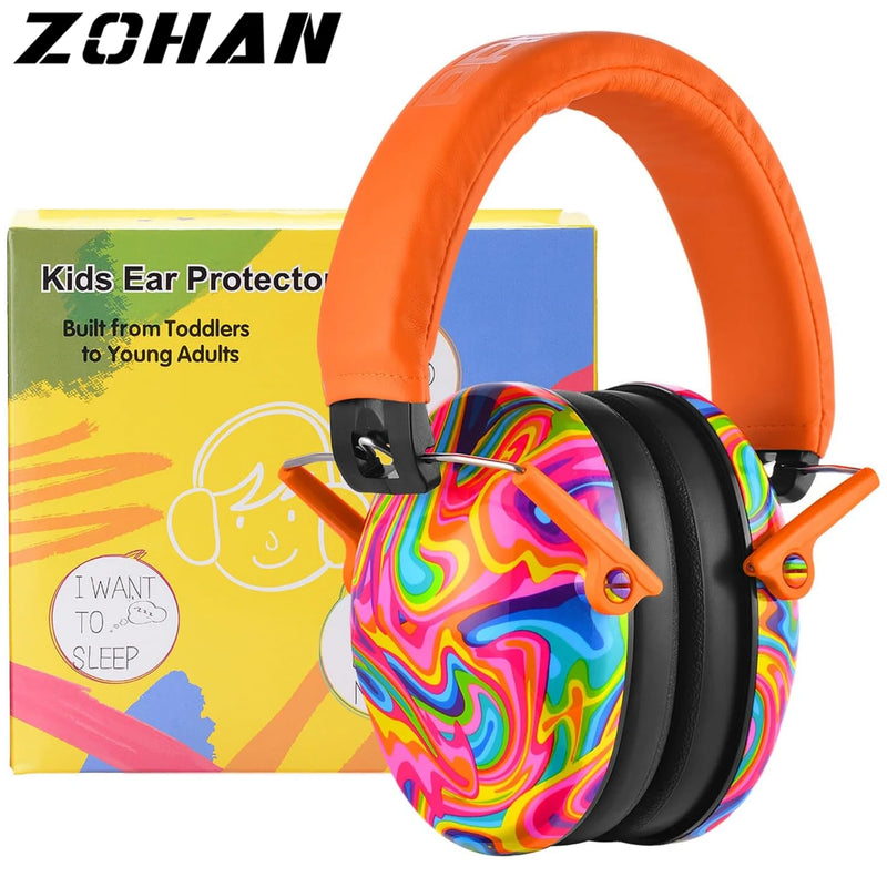 ZOHAN kids Hearing Protection Earmuffs Adjustable Ear muffs autism ear damper Noise Reduction Ear Defenders for Children NRR25dB