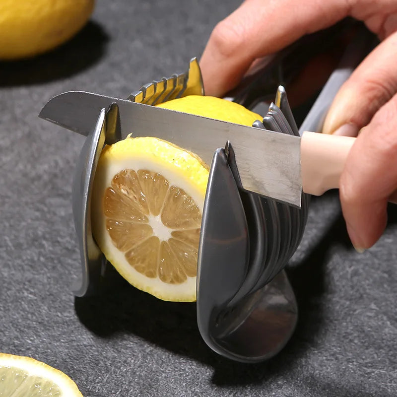 Hot Sale Aluminum Alloy Kitchen Handheld Orange Lemon Slicer Tomato Cutting Clip Fruit Slicer Onion Slicer Kitchen Item