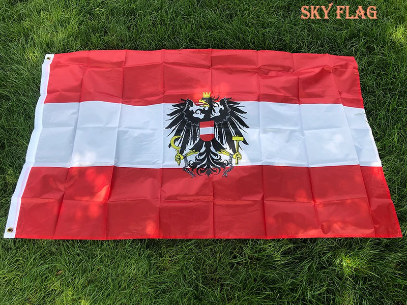 SKY FLAG Austria Flag 90x150cm hanging polyester printed AT Austria Flag Banner for Home Decoration