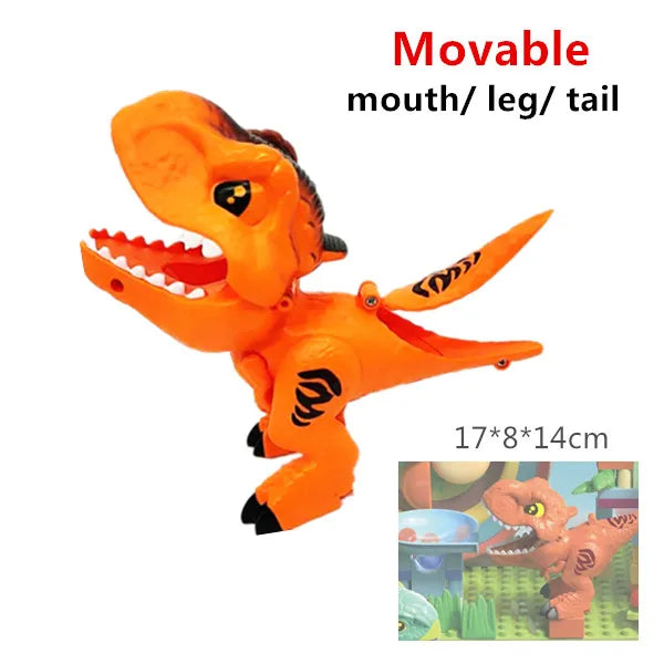 Marble Race Run Big Building Blocks Crazy Rolling Ball Compatible Slide Dinosaur Tunnel Animal Bricks Parts Accessory Kids Toys