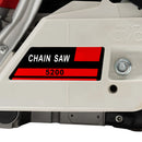 22 inch 52cc Gasoline Chainsaw Single Cylinder Air-cooled 2-Stroke Chainsaw Cutting Wood Gas Sawing 7500rpm for Cutting Wood